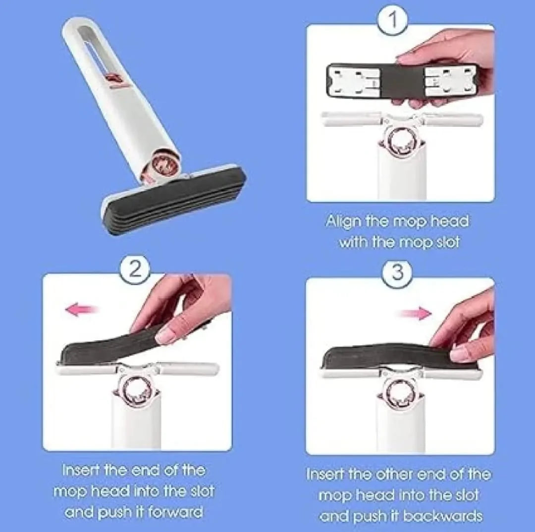 Folding Portable Mini Mop | Handheld Absorbent Sponge Cleaner for Kitchen, Home & Car