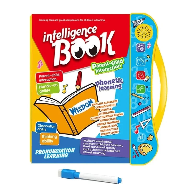 Intelligence Book for Kids | Interactive Sound Book for ABC, 123 & Early Learning