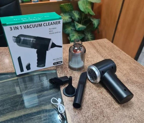 3-in-1 Rechargeable Vacuum Cleaner and Blower | Cleans Every Corner of Home & Car