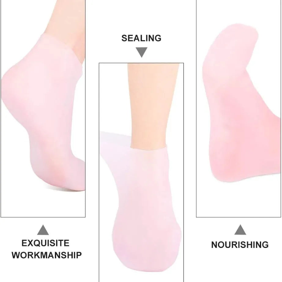 Buy 1 Pair Get 1 Pair Free | Silicone Moisturizing Socks for Soft Feet & Cracked Heel Repair