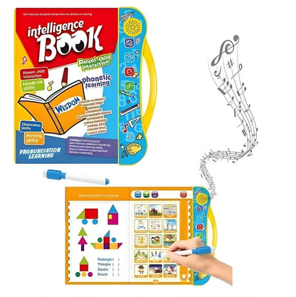 Intelligence Book for Kids | Interactive Sound Book for ABC, 123 & Early Learning