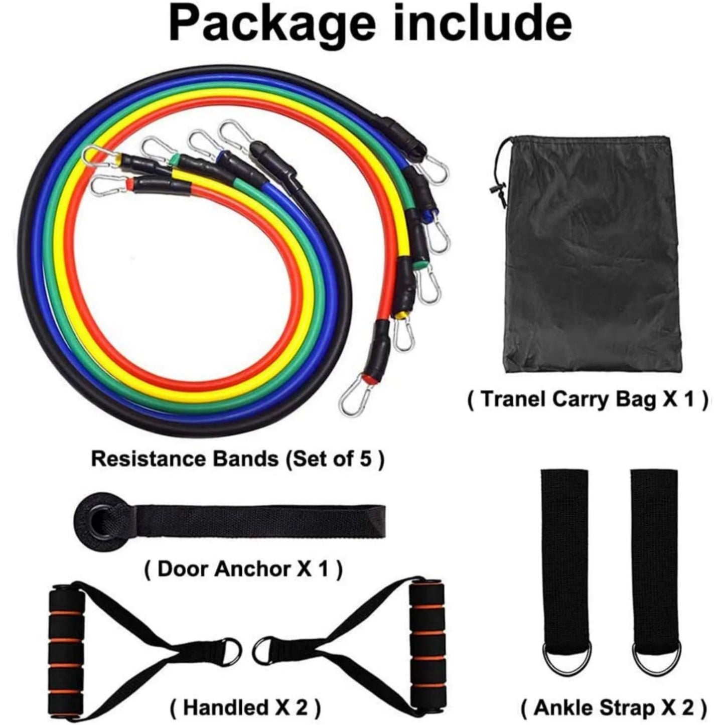 11PCS Resistance Bands Set | Full Body Workout & Fitness