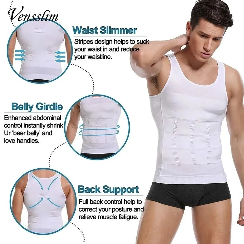 Slimming Shirt For Men | Tummy Control & Slim Body Look