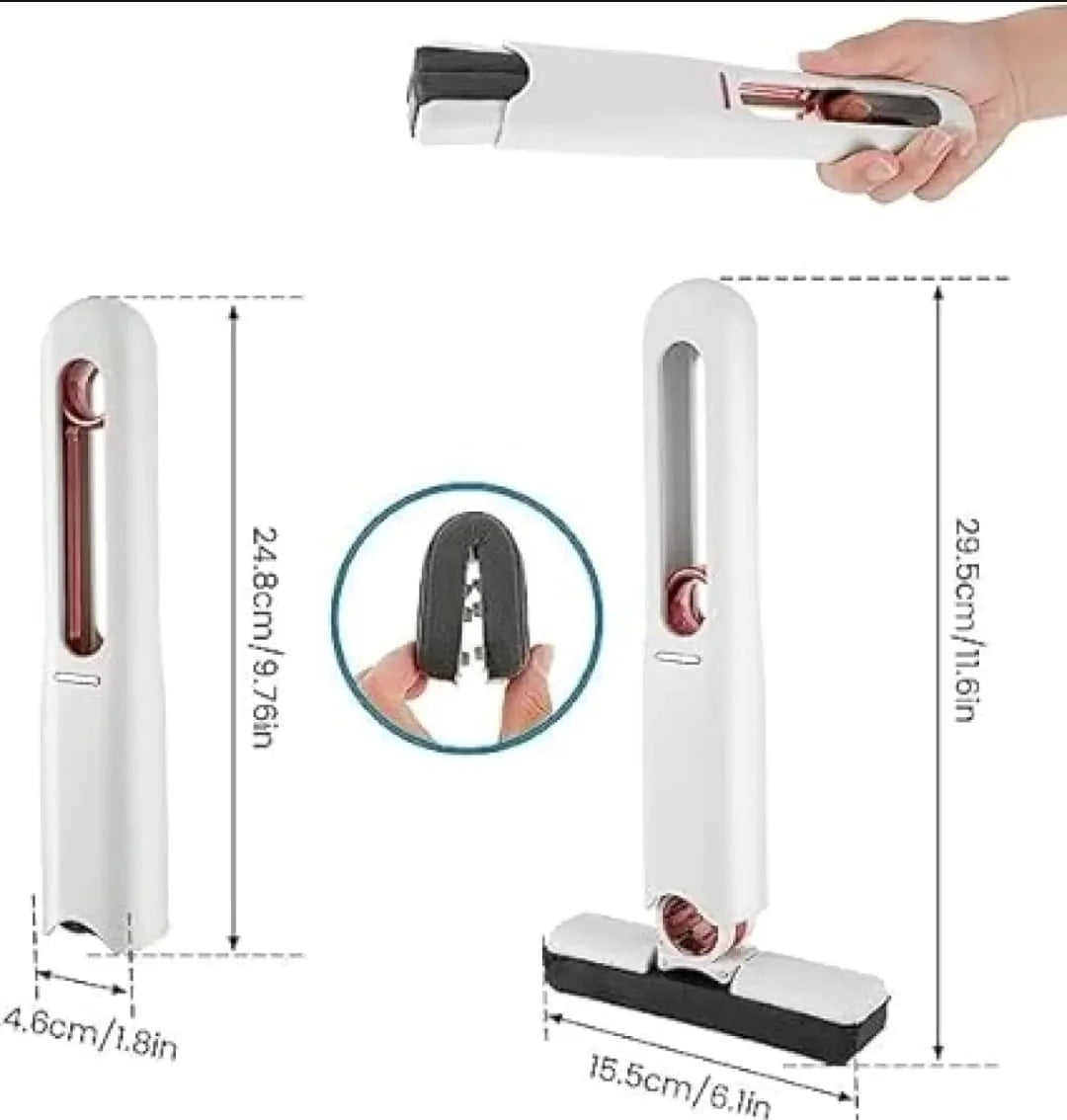 Folding Portable Mini Mop | Handheld Absorbent Sponge Cleaner for Kitchen, Home & Car